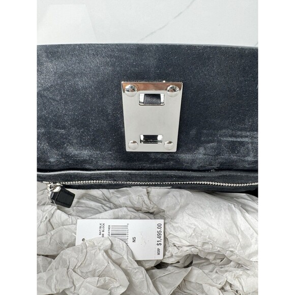 Michael Kors Collection Miranda Large Tote Black White Python Snake Leather Bag - Picture 8 of 13